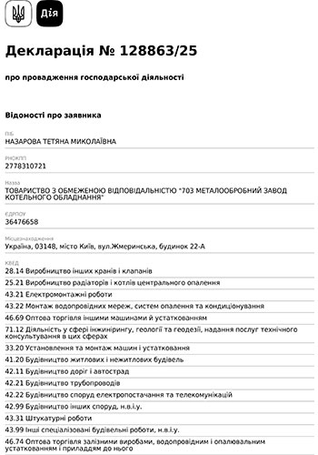 Декларація про провадження господарської діяльності